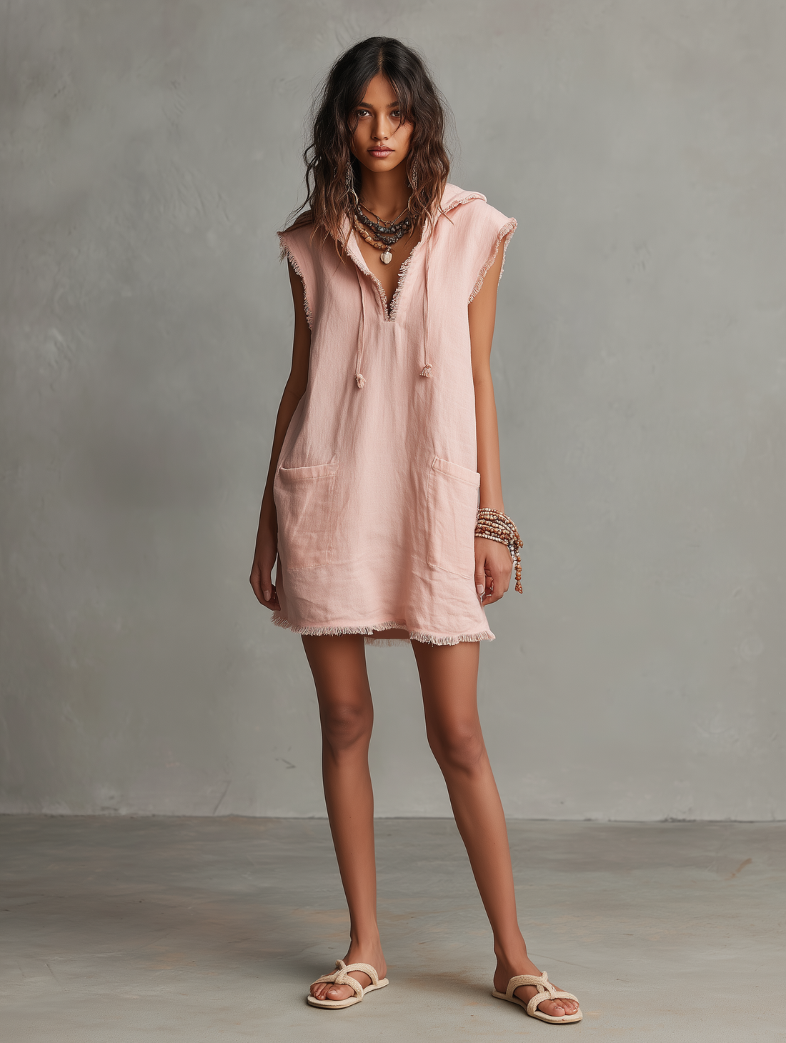 Marisol | Vestido de verano holgado con capucha