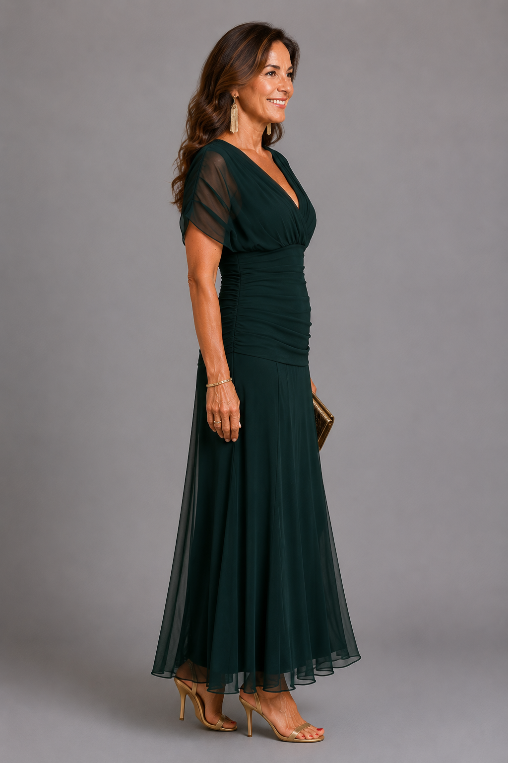 Gloria | Vestido de fiesta fluido con pliegues