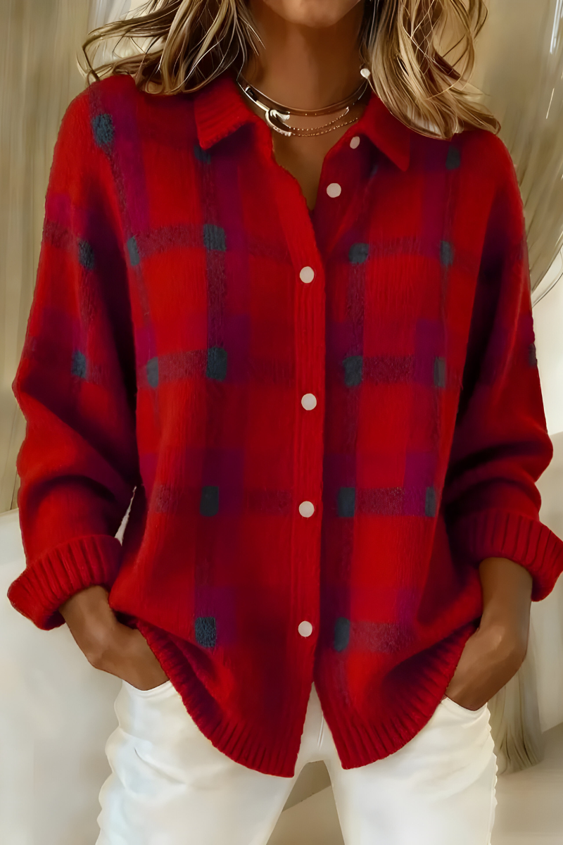 Olga | Chaqueta de punto a cuadros