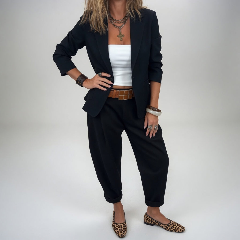 Begoña | Traje de blazer y pantalón cargo