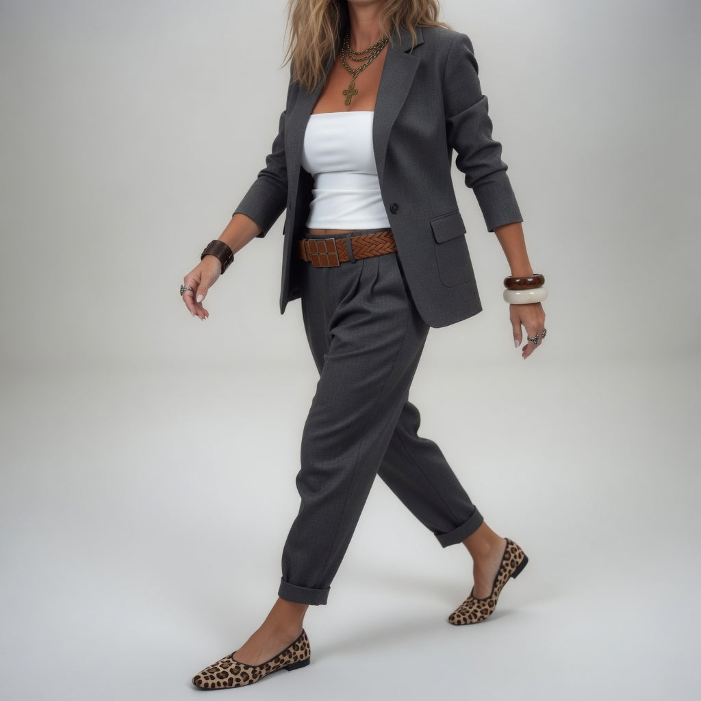 Begoña | Traje de blazer y pantalón cargo