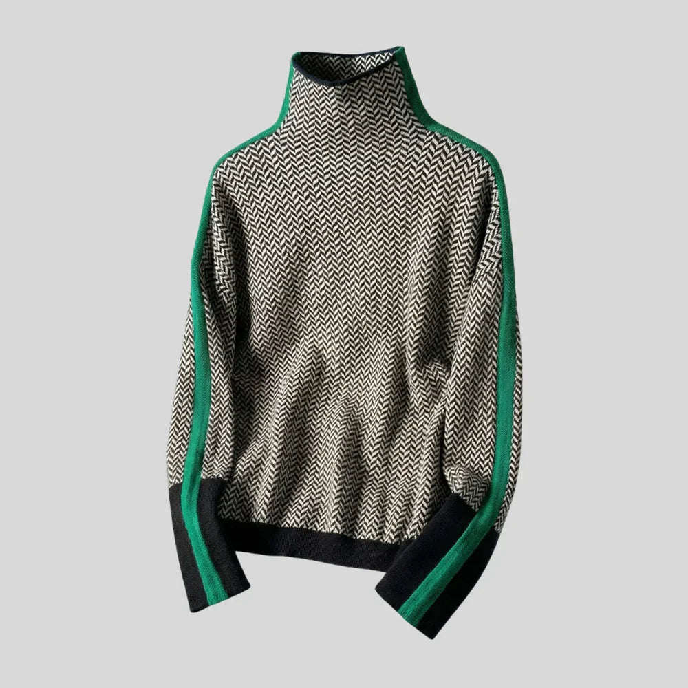 Marina | Jersey de cuello alto a rayas
