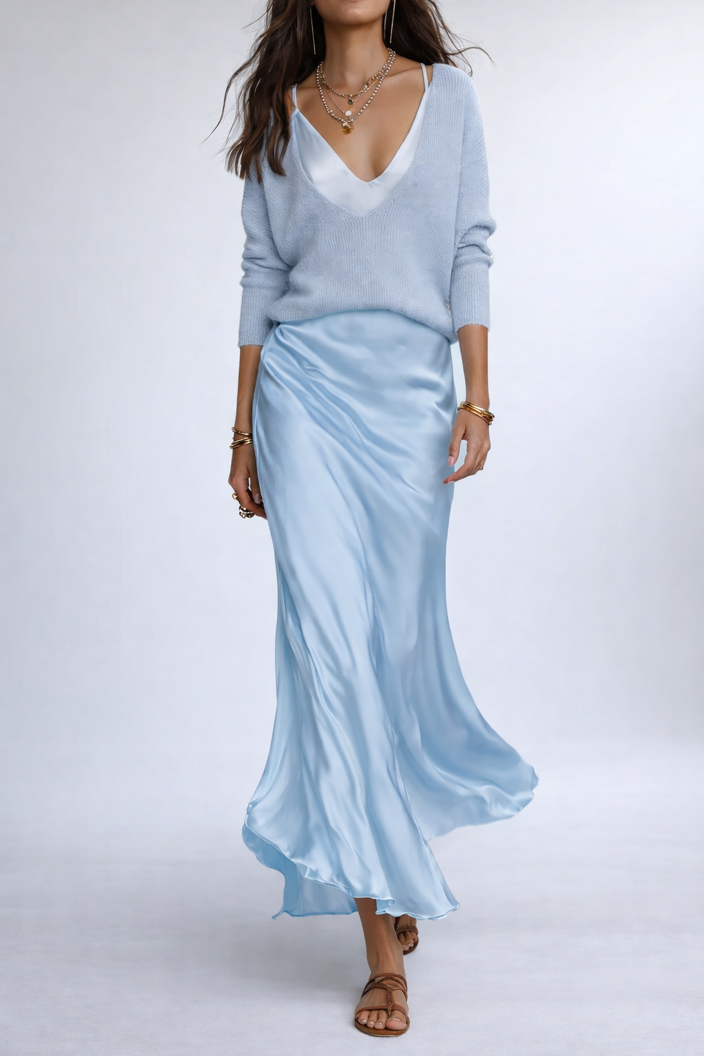 Lorena | Conjunto de top y falda larga fluida