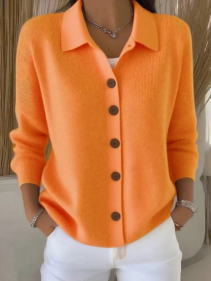 Clara | Chaqueta de punto con cuello y botones