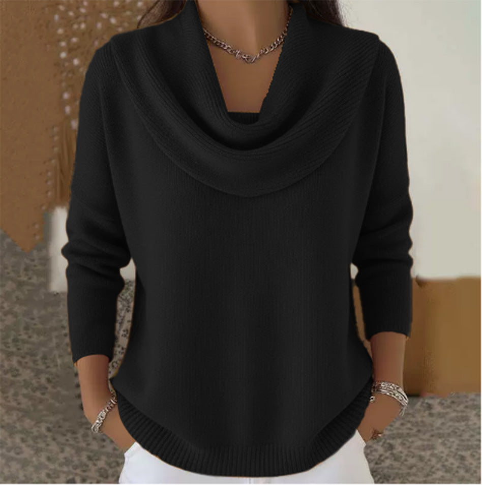 Elsa | Jersey con cuello drapeado