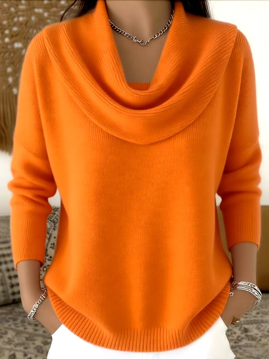 Elsa | Jersey con cuello drapeado