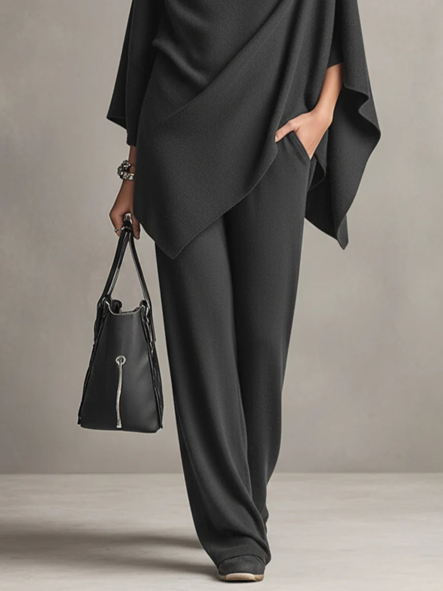 Teresa | Conjunto de top drapeado y pantalón amplio