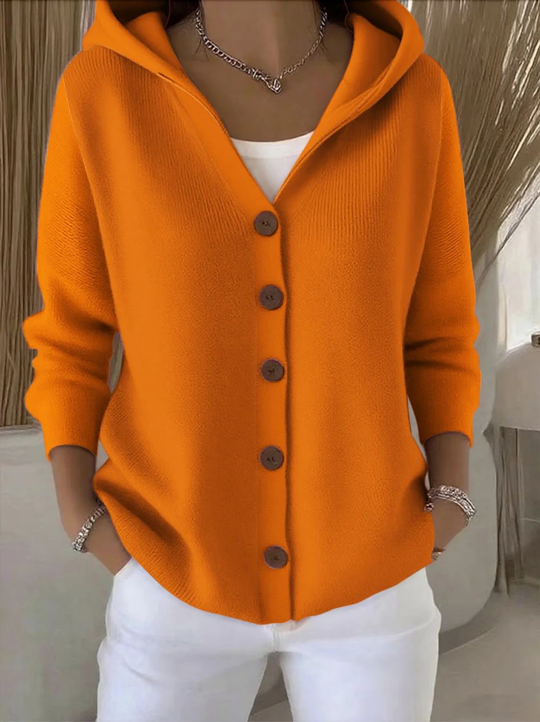 Estela | Chaqueta de punto con capucha