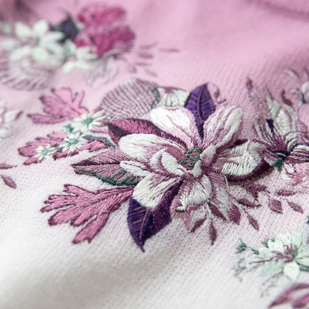 Margarita | Jersey floral de cuello vuelto