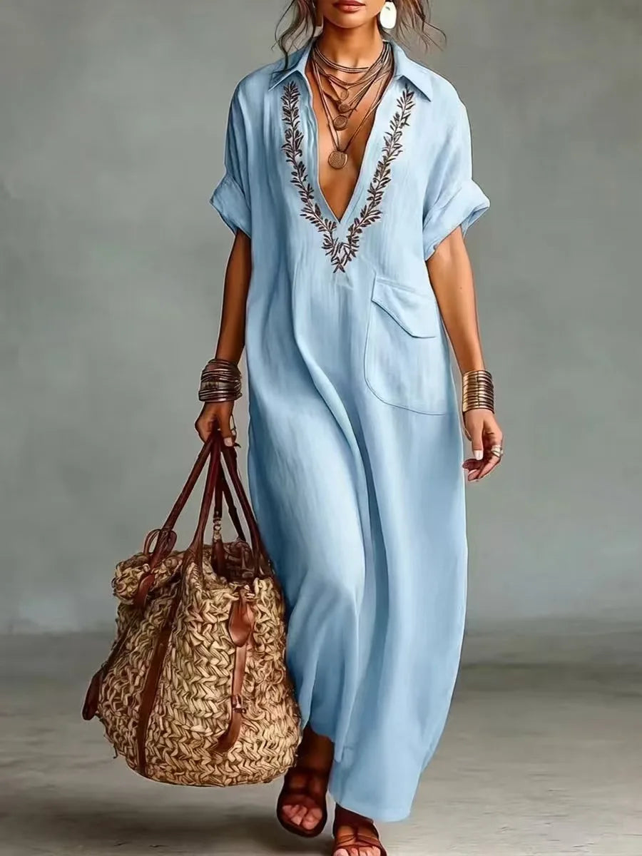 Azahara | Vestido maxi bohemio de estampado floral