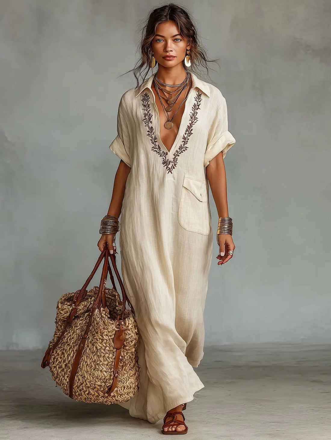 Azahara | Vestido maxi bohemio de estampado floral