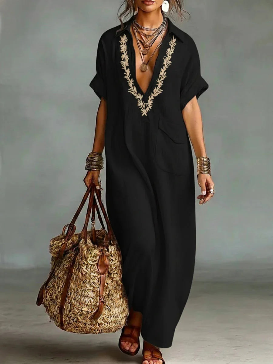 Azahara | Vestido maxi bohemio de estampado floral