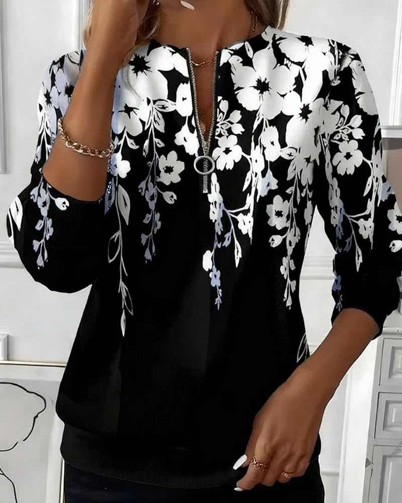 Sofía | Jersey con cuello y media cremallera