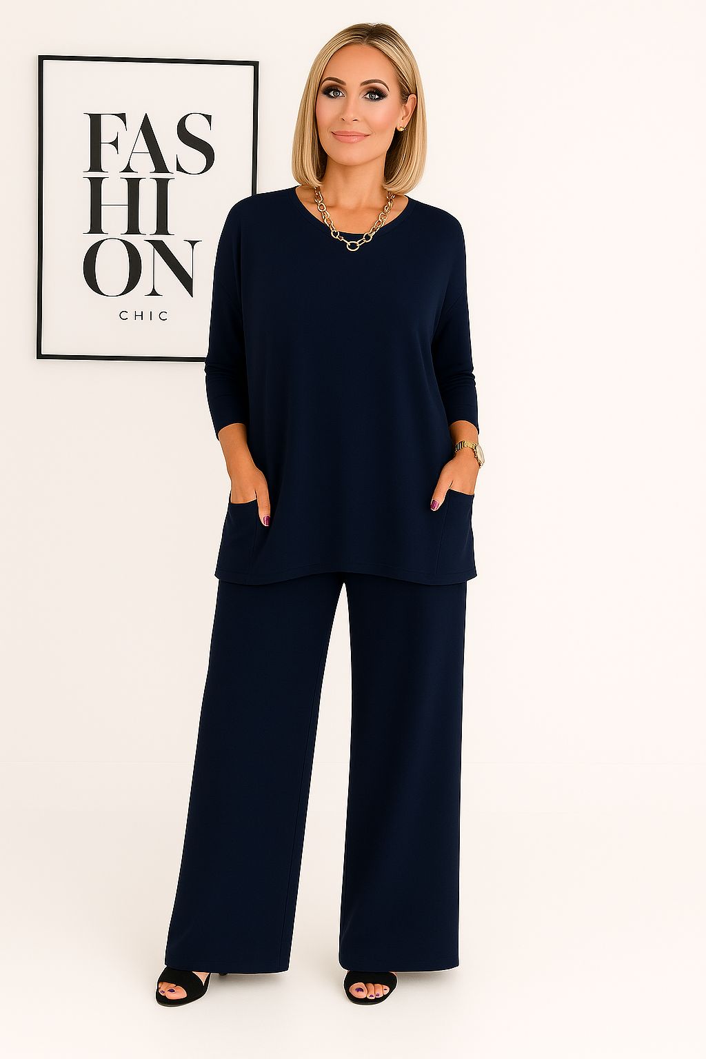 Pilar | Conjunto de punto cálido con pantalón elástico