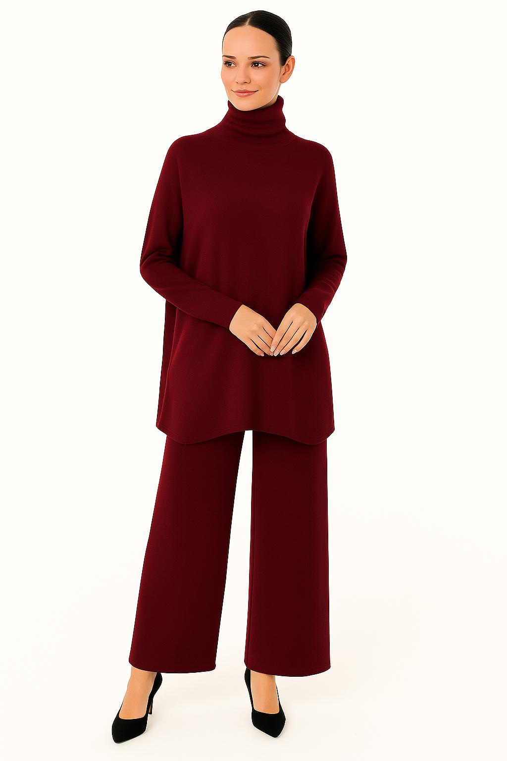 Mercedes | Conjunto de cuello alto y pantalón palazzo