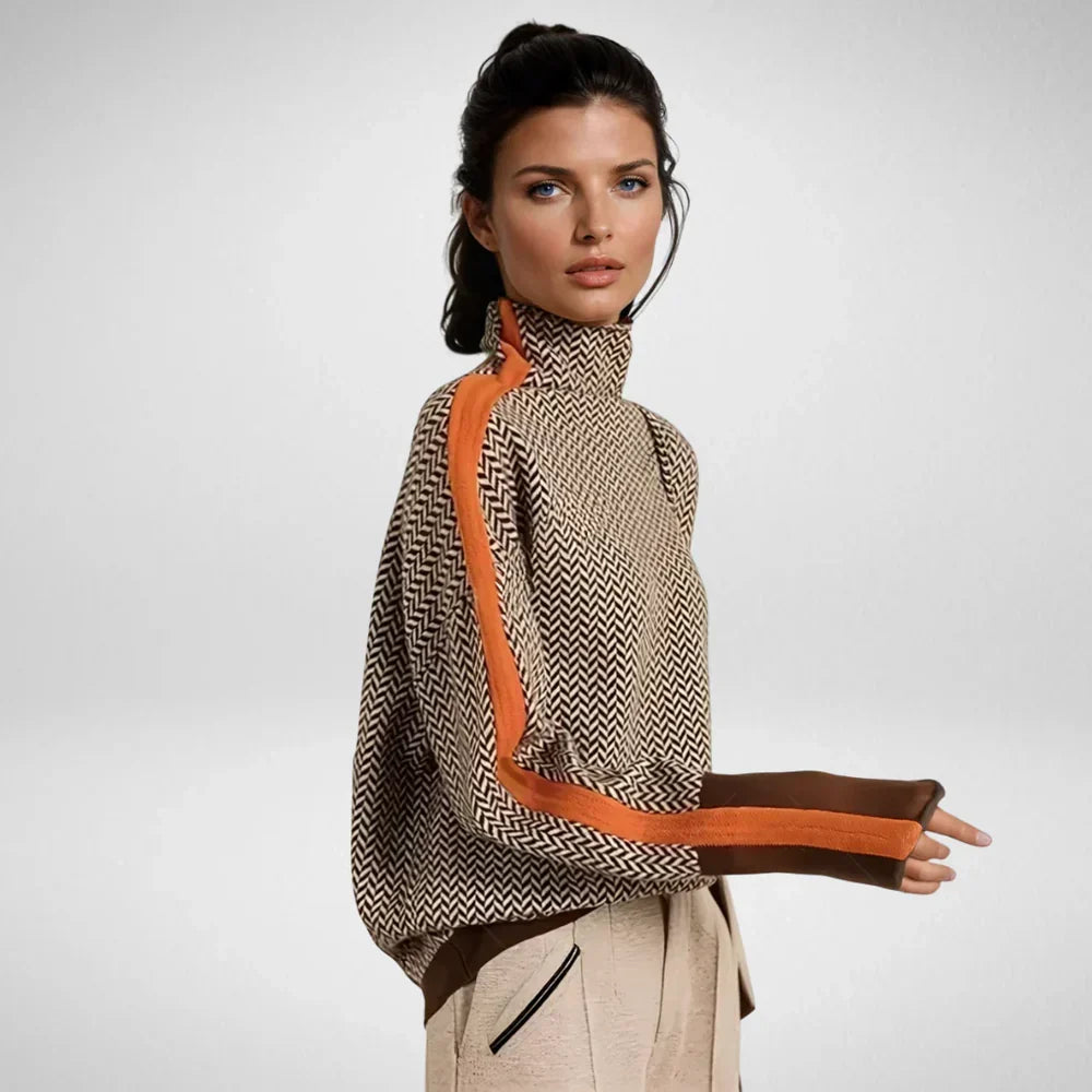 Marina | Jersey de cuello alto a rayas