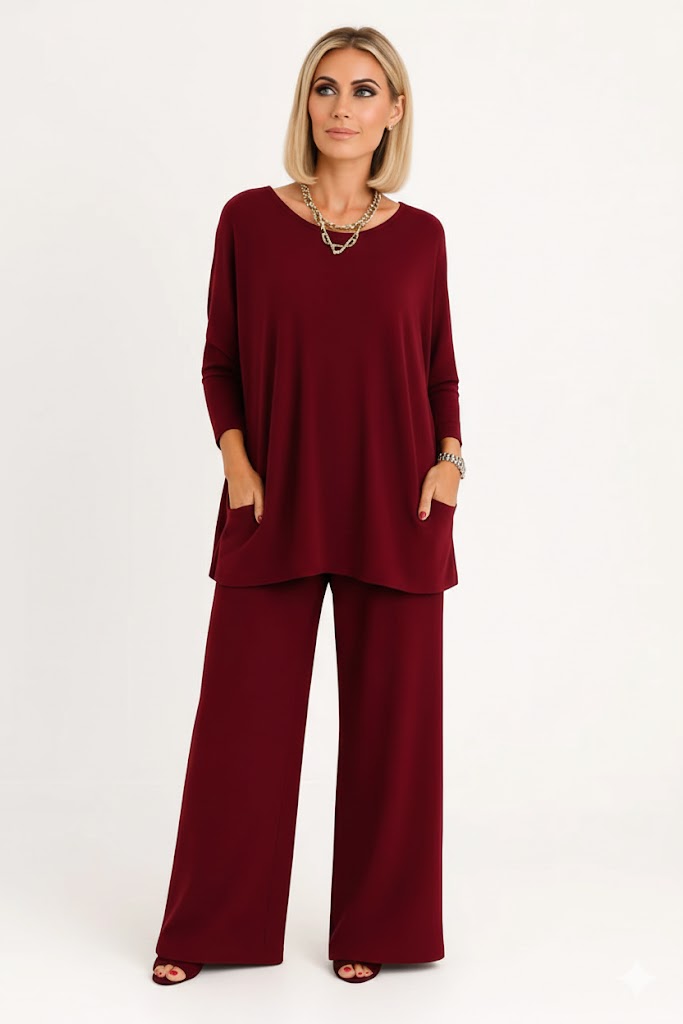 Pilar | Conjunto de punto cálido con pantalón elástico