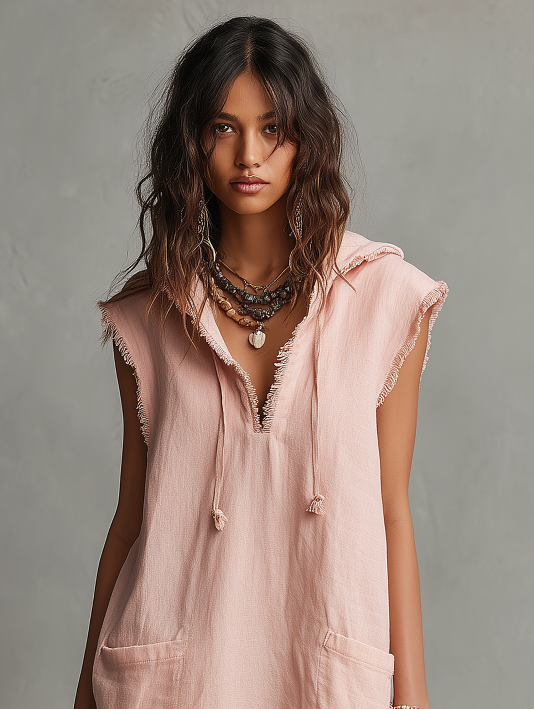 Marisol | Vestido de verano holgado con capucha