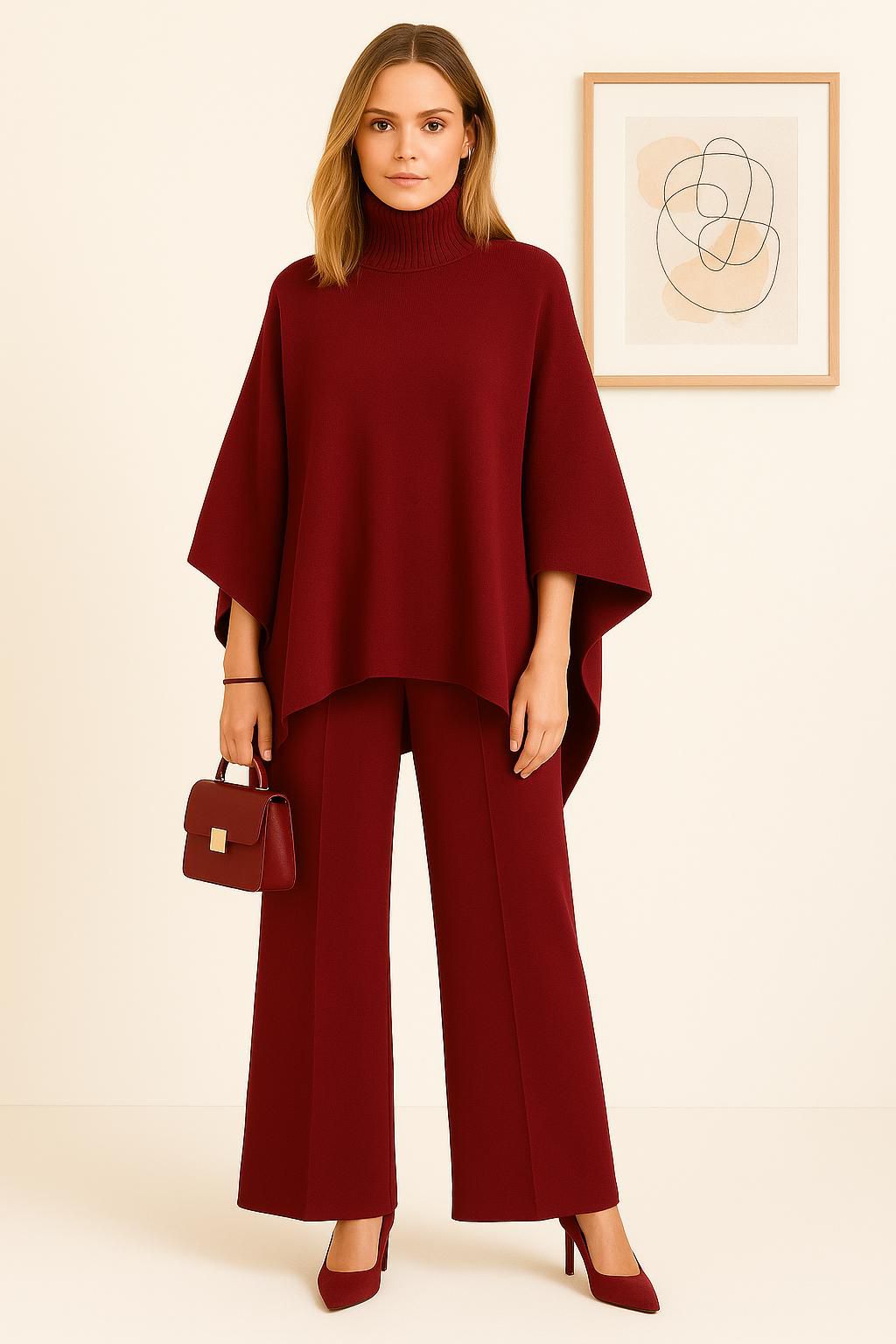 Esther | Conjunto de punto con cuello alto