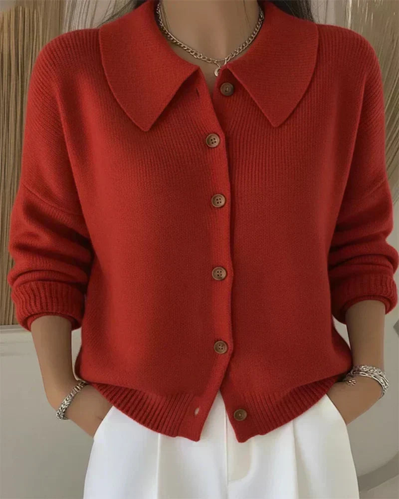 Raquel | Chaqueta de punto con cuello camisero