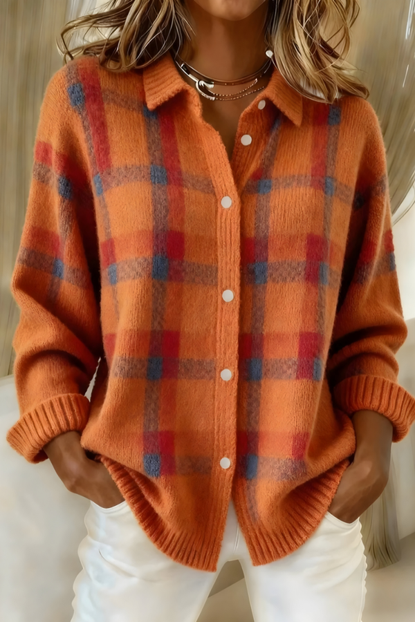 Olga | Chaqueta de punto a cuadros