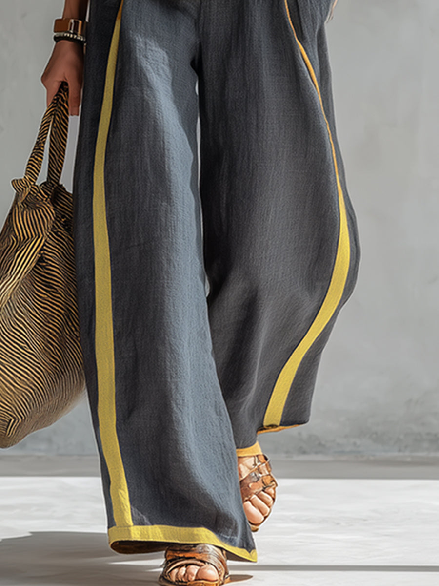 Andrea | Conjunto de top sin mangas y pantalón amplio
