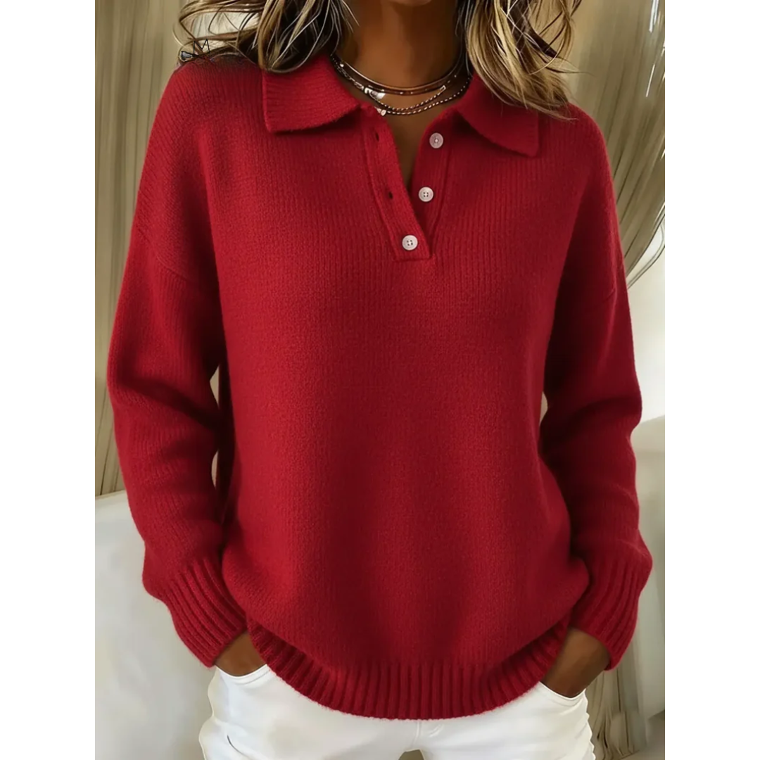 Regina | Jersey suave con cuello polo