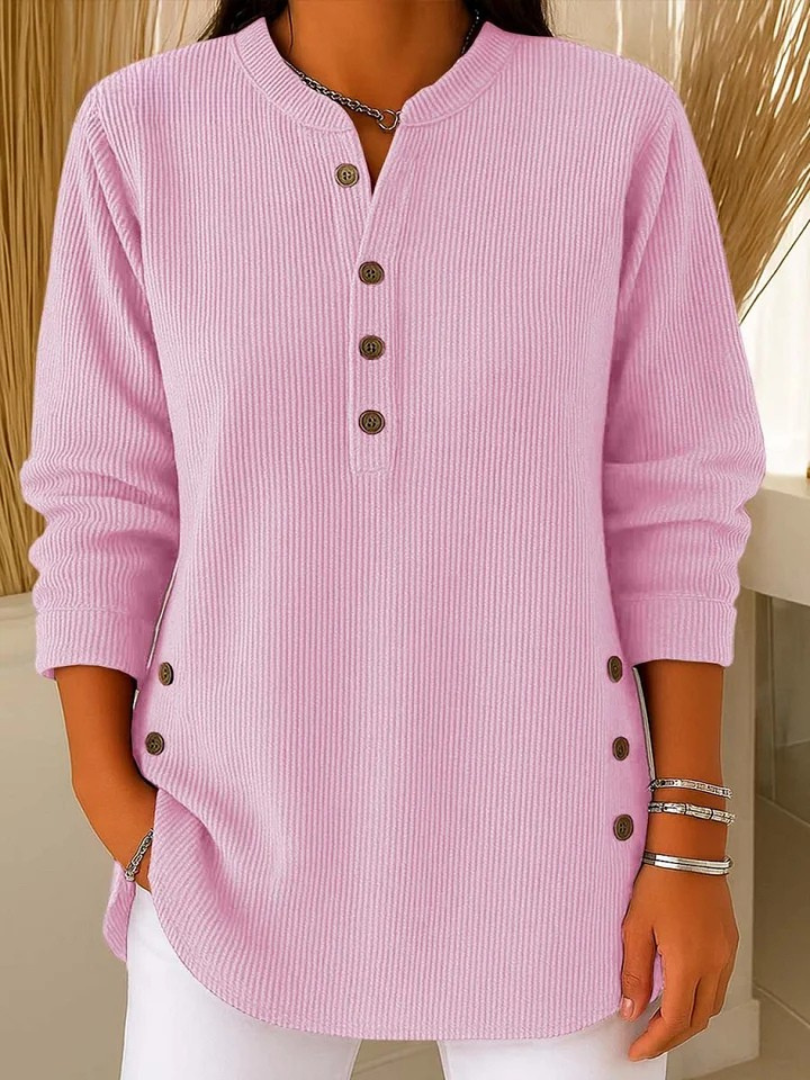 Laura | Túnica henley de punto con botones