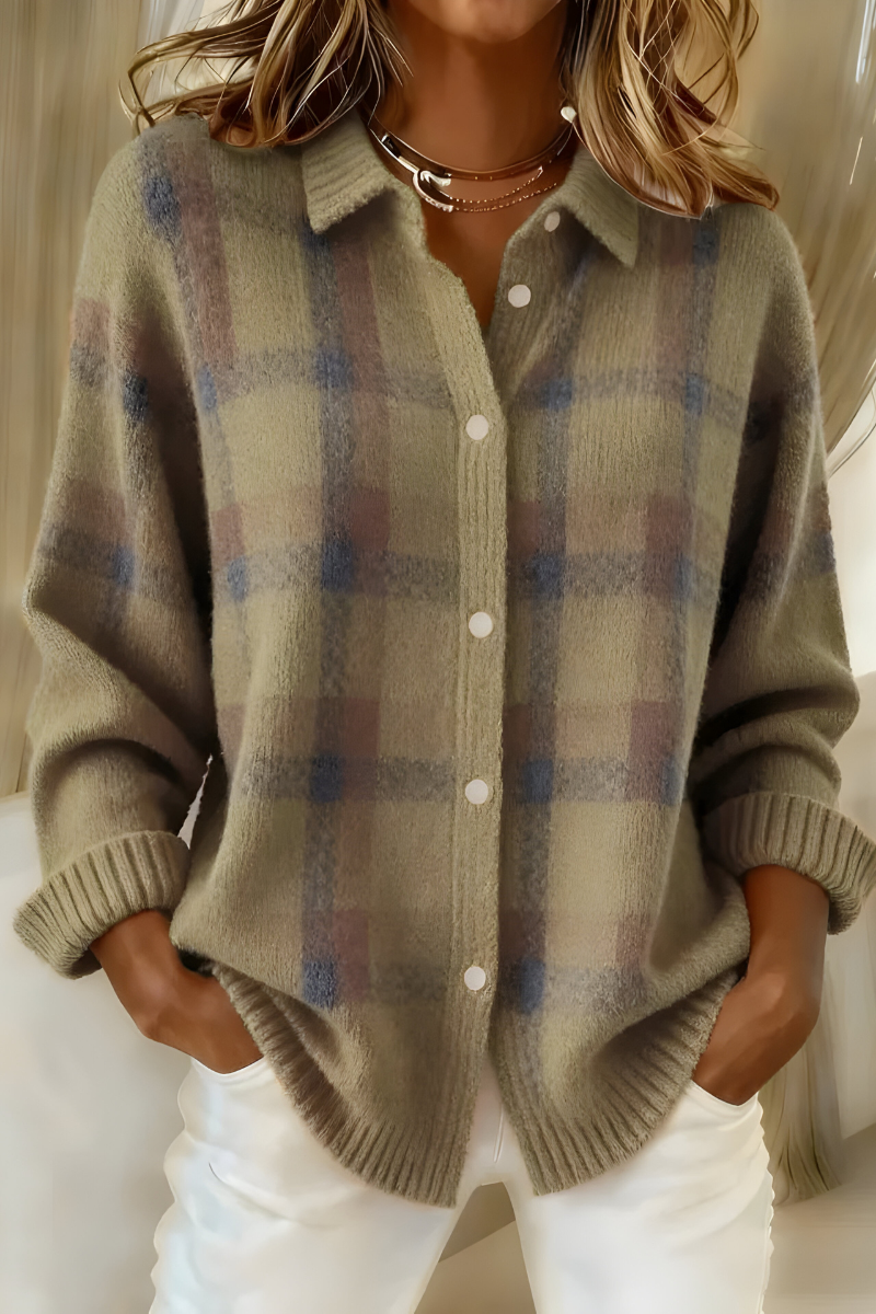 Olga | Chaqueta de punto a cuadros