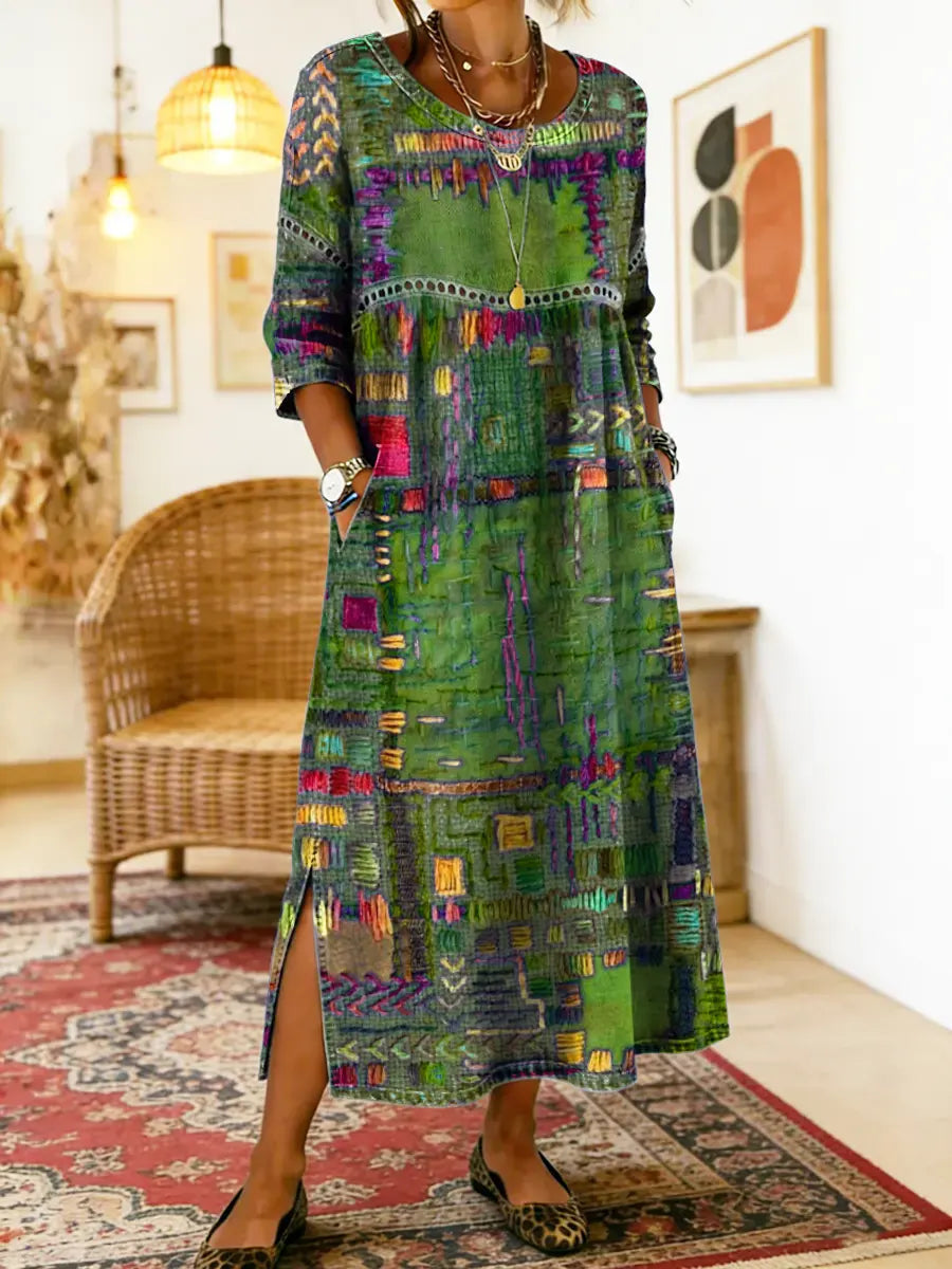 Zaida | Vestido con patchwork étnico