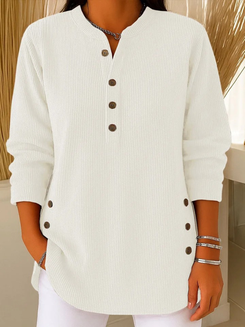 Laura | Túnica henley de punto con botones