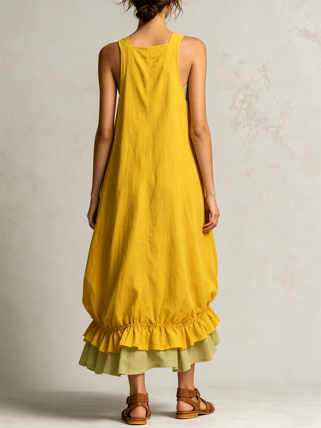 Tilda | Vestido midi burbuja con bolsillos y volante