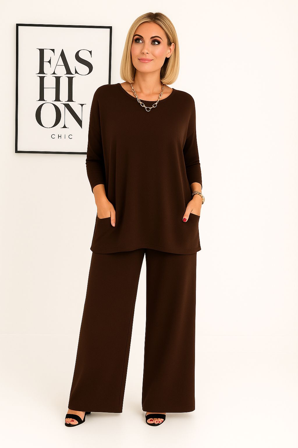 Pilar | Conjunto de punto cálido con pantalón elástico