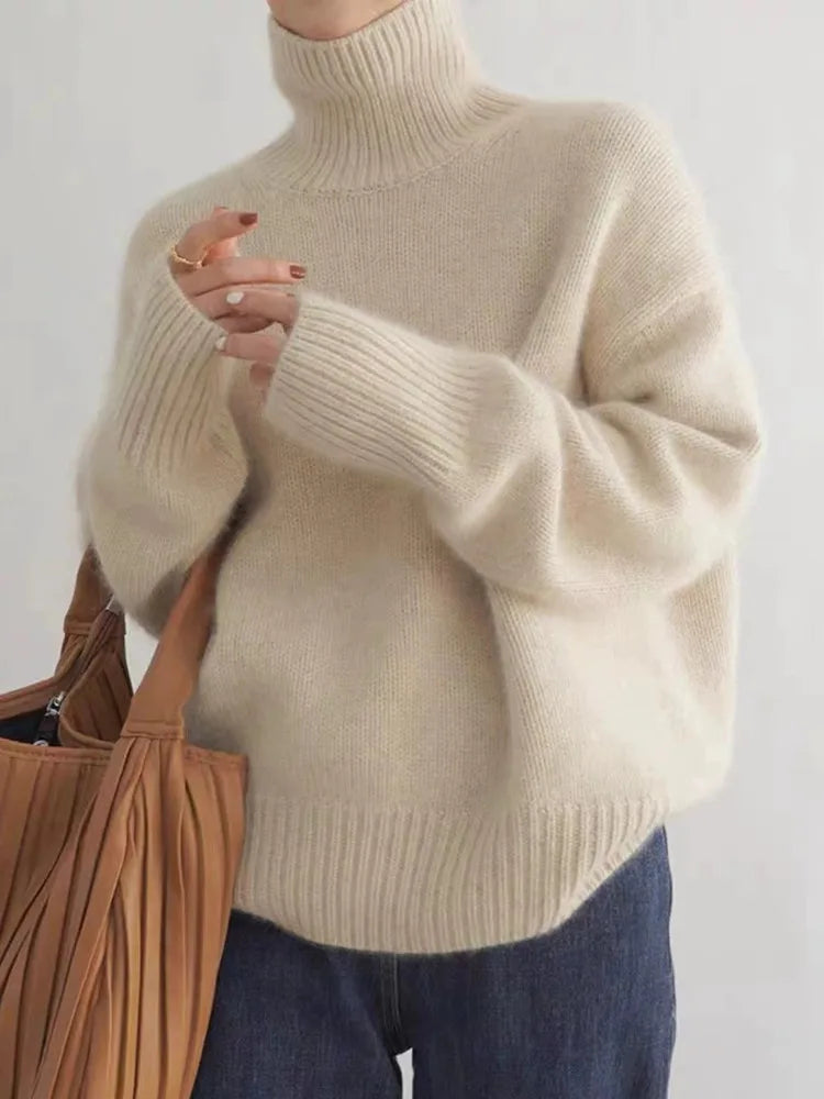 Cayetana | Jersey de cuello alto de punto fino