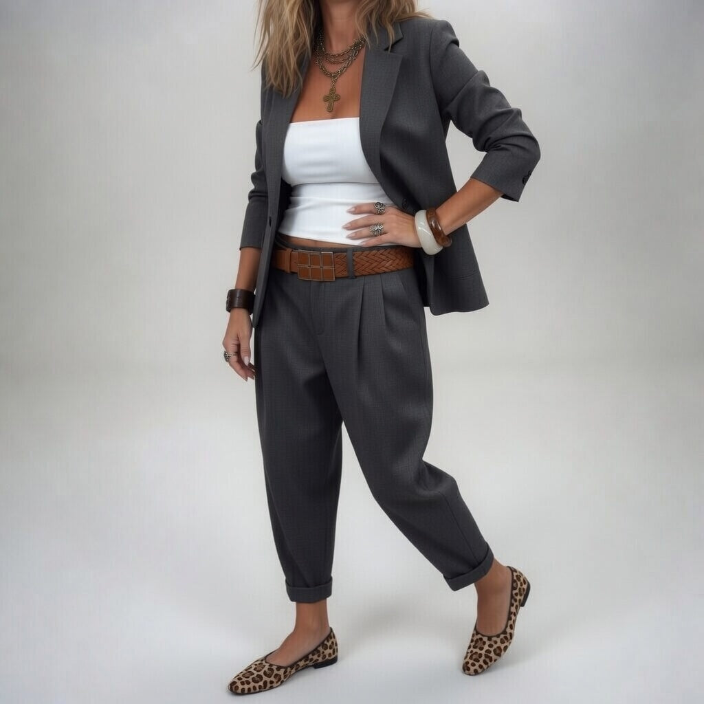 Begoña | Traje de blazer y pantalón cargo