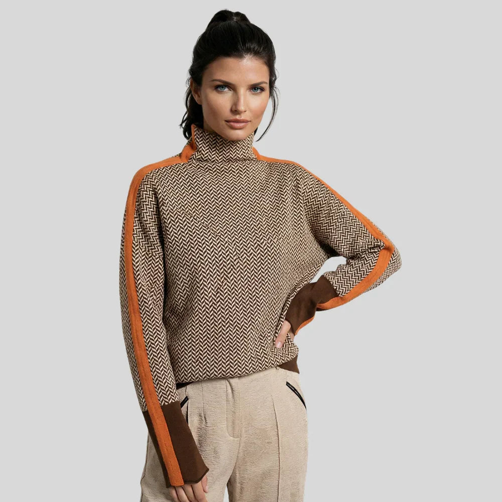 Marina | Jersey de cuello alto a rayas