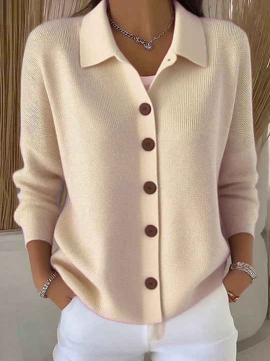 Clara | Chaqueta de punto con cuello y botones
