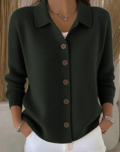 Clara | Chaqueta de punto con cuello y botones