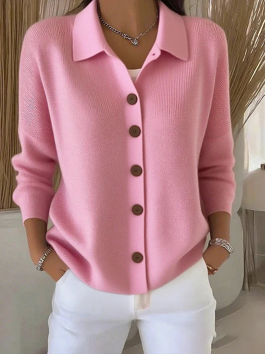 Clara | Chaqueta de punto con cuello y botones
