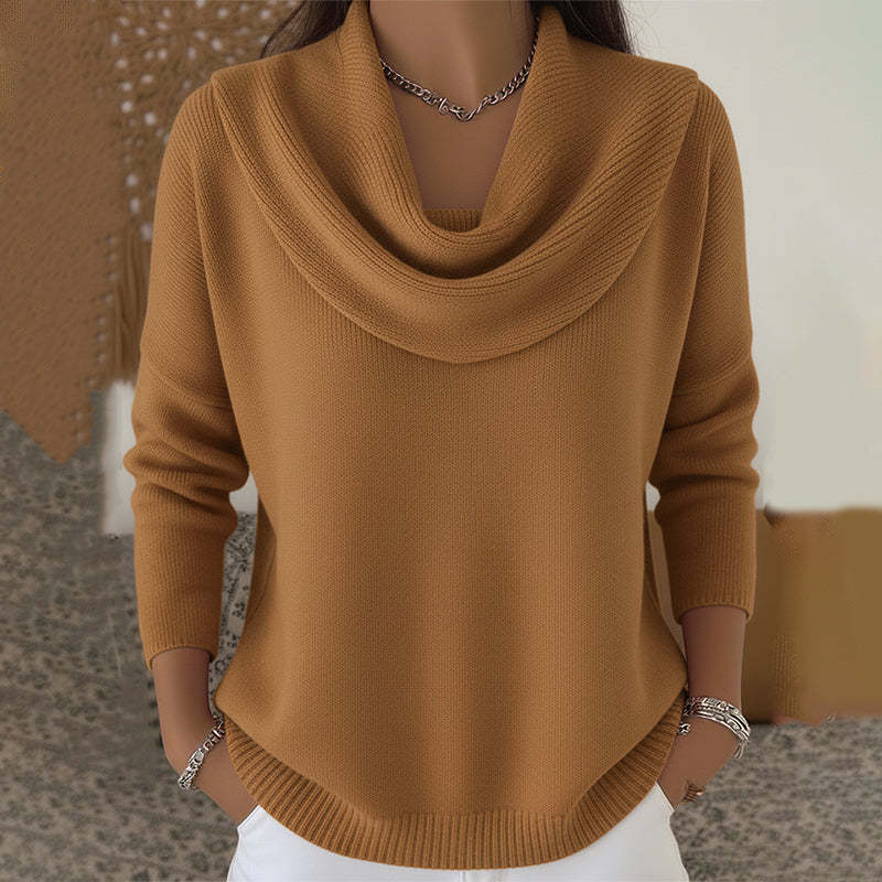 Elsa | Jersey con cuello drapeado