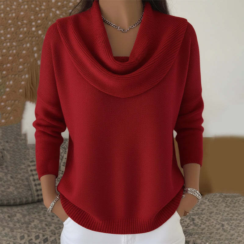 Elsa | Jersey con cuello drapeado