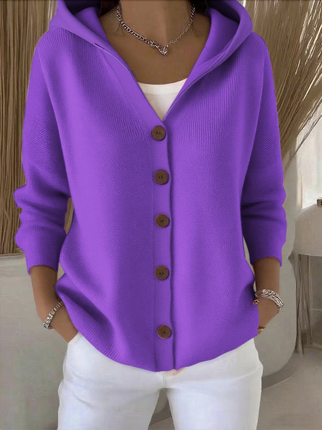Estela | Chaqueta de punto con capucha