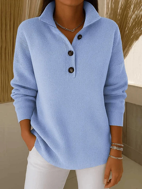 Lidia | Jersey con cuello polo y escote en pico