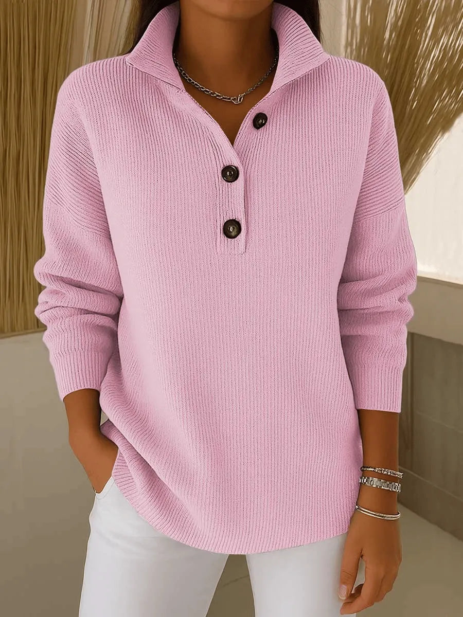 Lidia | Jersey con cuello polo y escote en pico