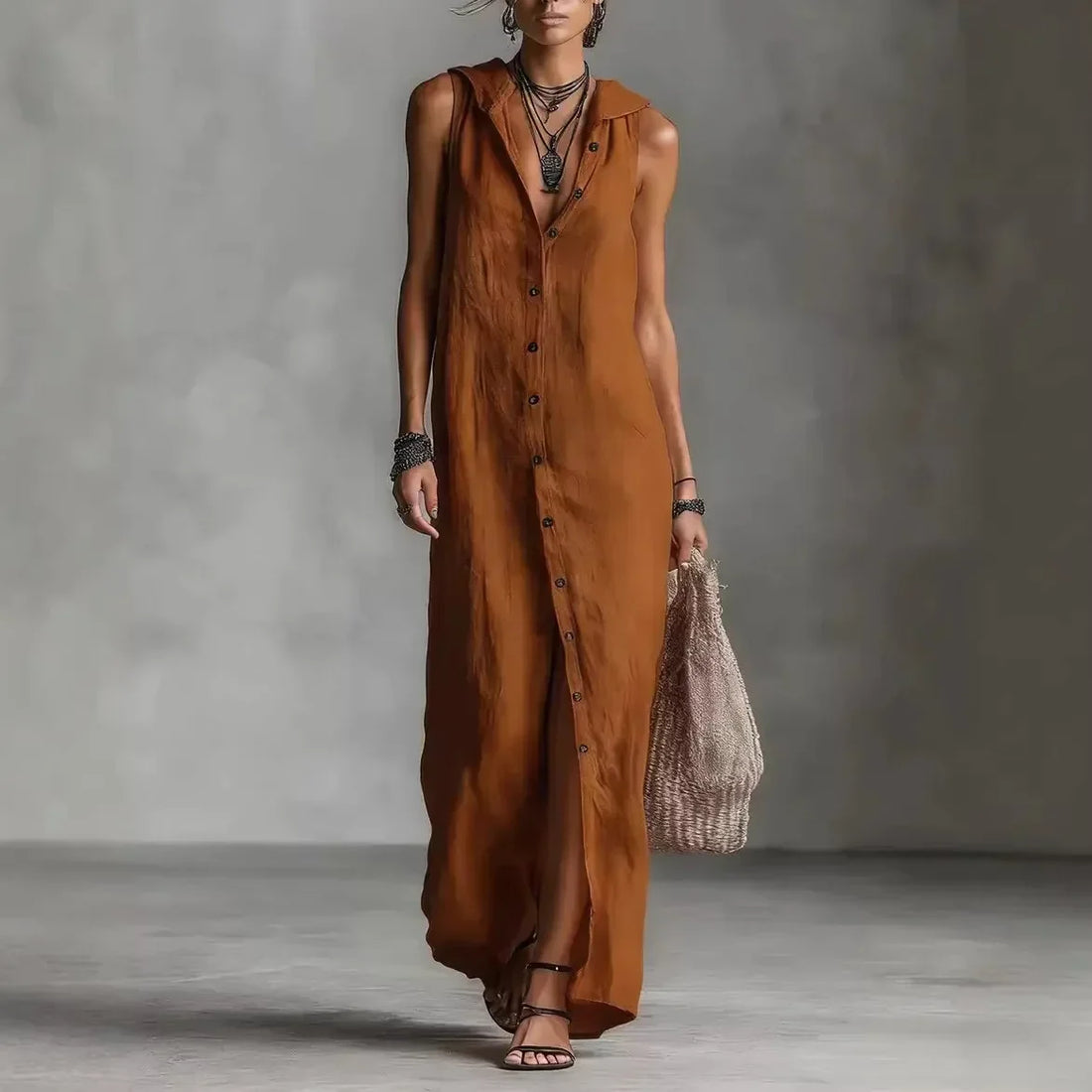 Alba | Vestido midi con escote en V