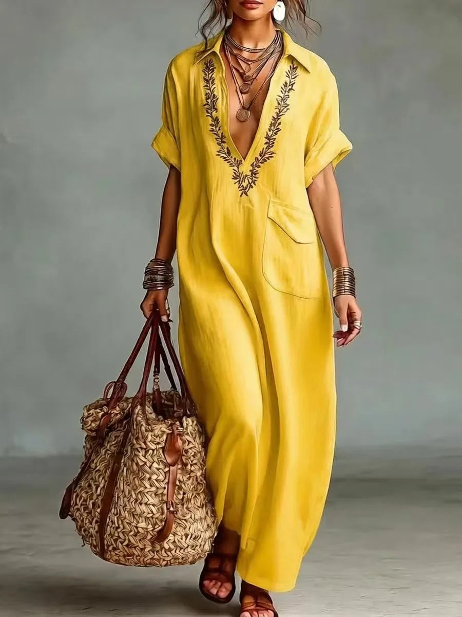 Azahara | Vestido maxi bohemio de estampado floral