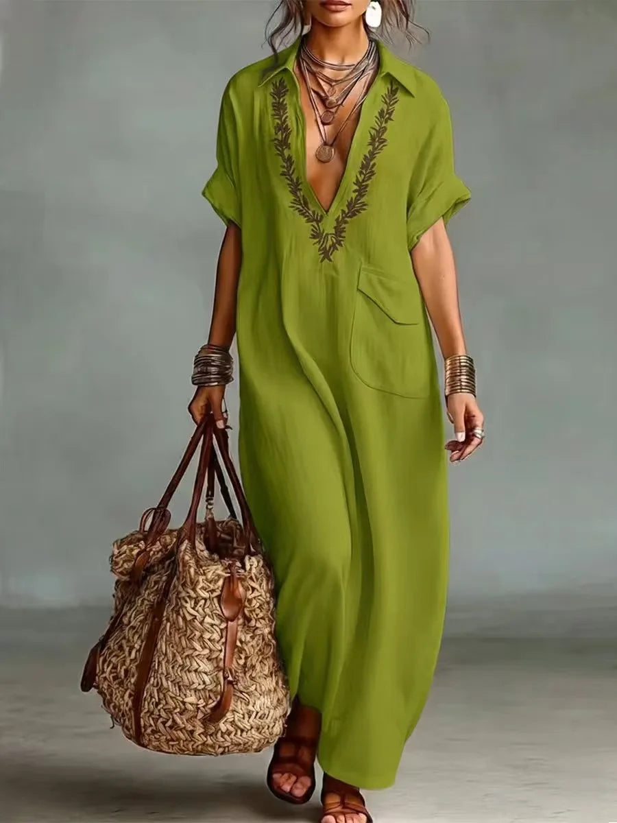 Azahara | Vestido maxi bohemio de estampado floral