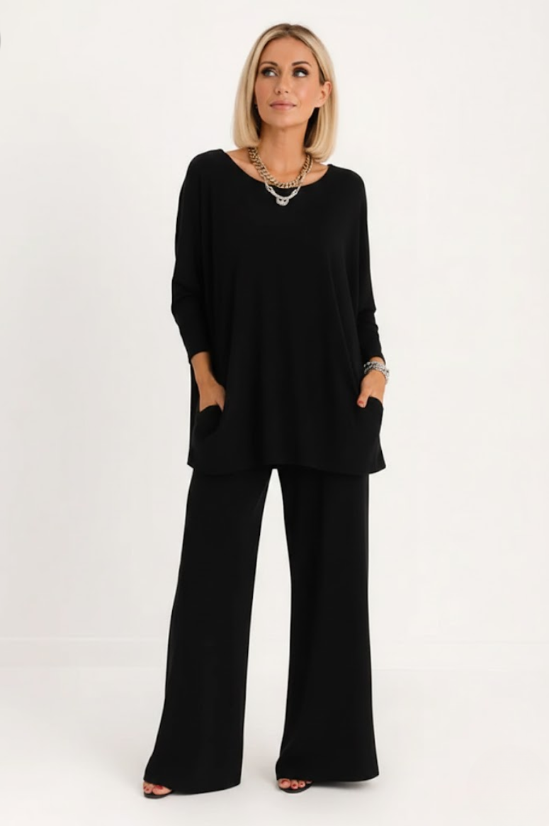 Pilar | Conjunto de punto cálido con pantalón elástico