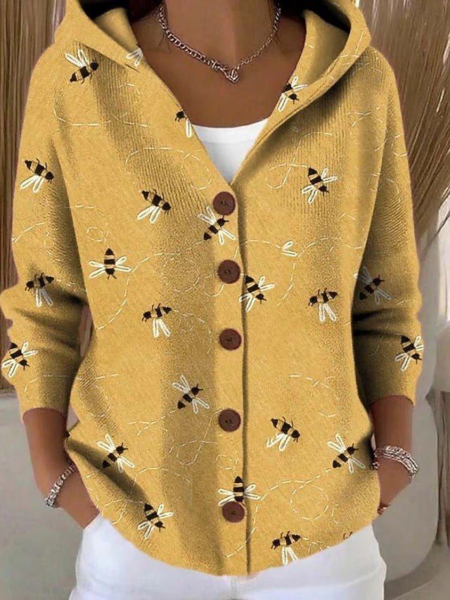 Gala | Chaqueta larga estampada con capucha