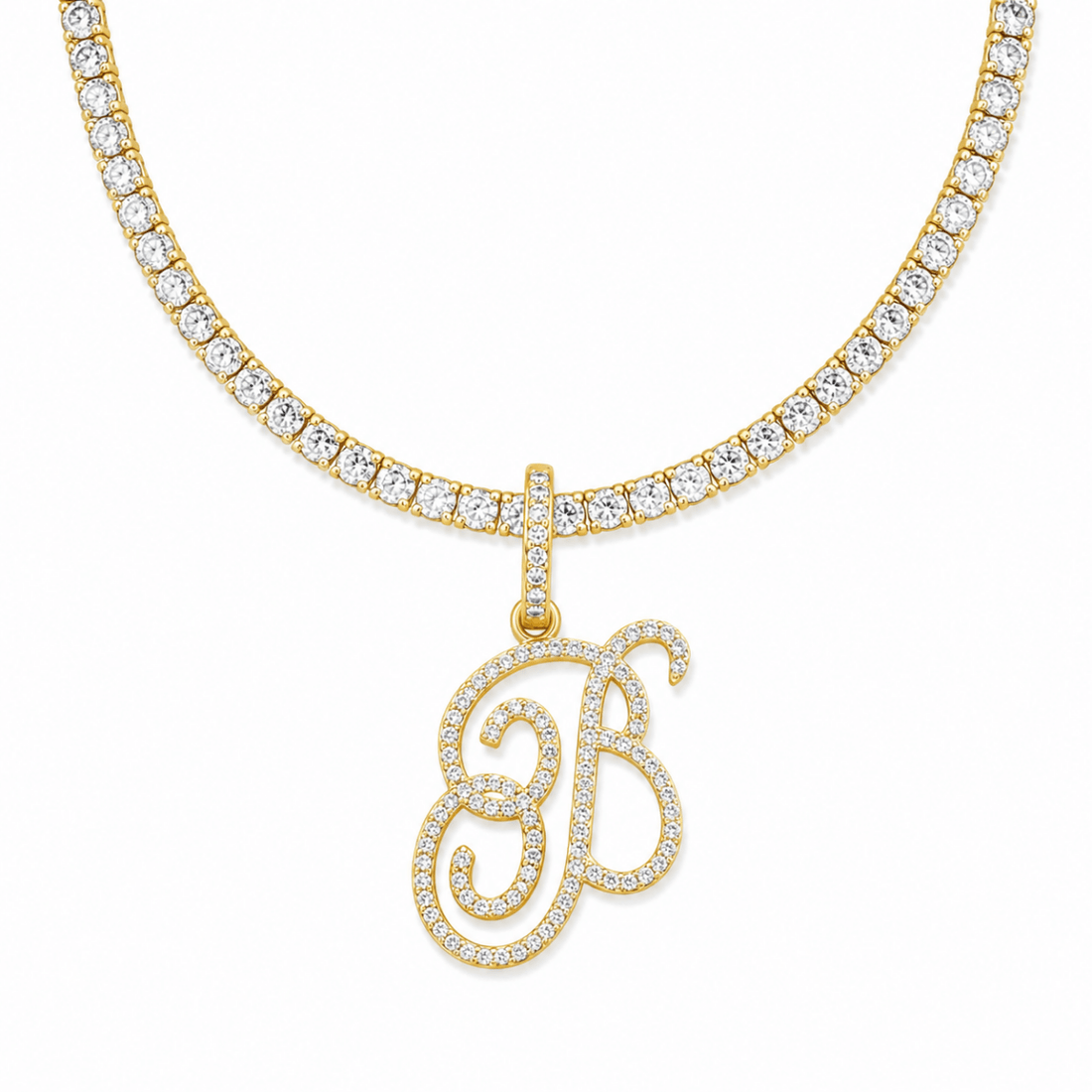 Isabel | Collar tenis dorado